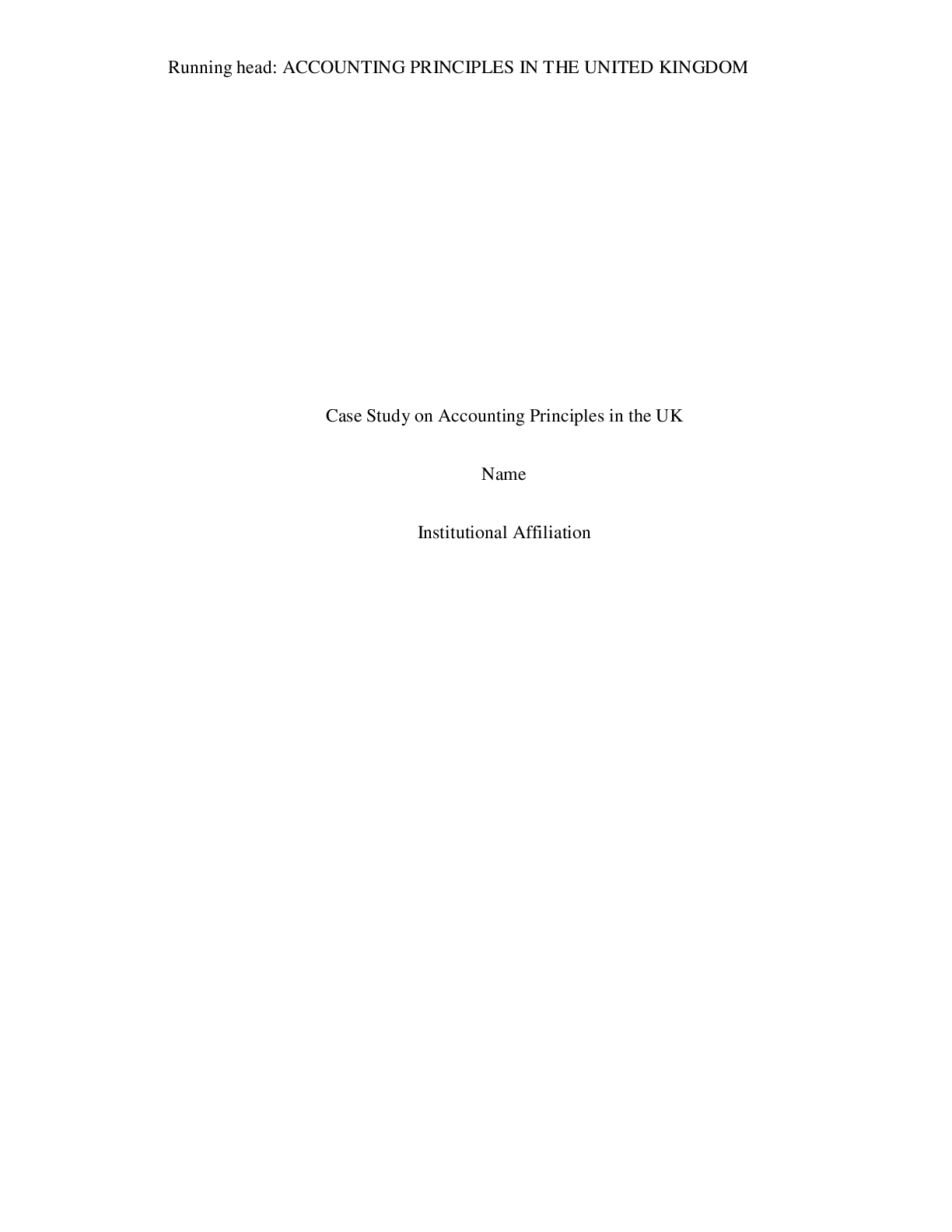 Preview image for Case Study on Accounting Principles in the UK